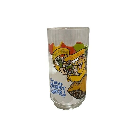 Vintage 1981 McDonald's The Great Muppet Caper Glass Kermit & Gonzo 5.75 inch - Picture 1 of 10
